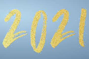 2021 - happy new year 2021 gold