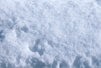 background of fresh snow