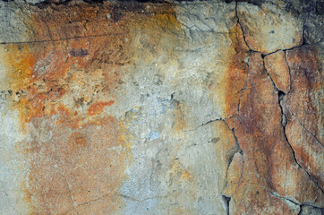 texture of the old wall of the breaking of cement