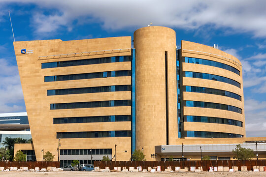 November 23, 2019 - Riyadh, Saudi Arabia: The headquarters of Mobily, a Saudi telecommunication provider, Al Haqbani Building