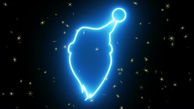 Babbo Natale luce neon.