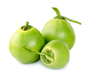 green Coconut isolated on a white background.