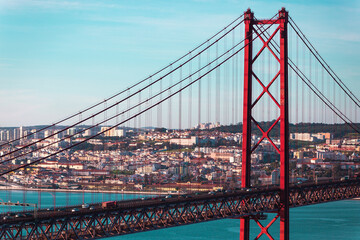 Lisbon, Lisboa, Portugal, capital, Tagus river, Ponte 25 de Abril bridge