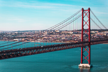 Lisbon, Lisboa, Portugal, capital, Tagus river, Ponte 25 de Abril bridge