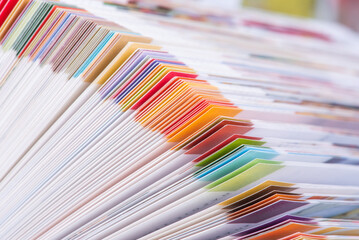 Macro view of book or magazine page