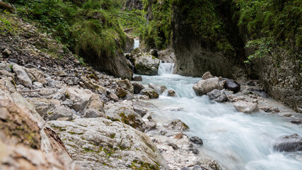 Stream of water running through beautiful nature