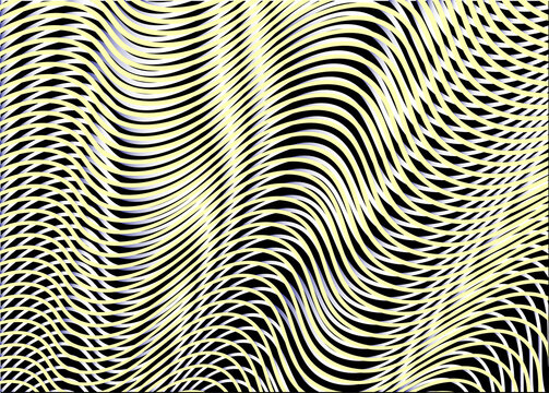 Colors trend wavy abstract grid background with moire effect of linear waves. Reticulated texture pattern. Can be used as creative design of mobile applications, websites, accessories.