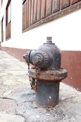 An old industrial fire hydrant