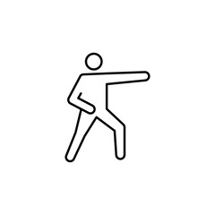 taesan milgui, karate line icon. Signs and symbols can be used for web, logo, mobile app, UI, UX