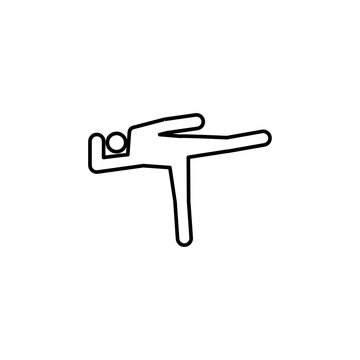 seiken chudan uchi uke, karate line icon. Signs and symbols can be used for web, logo, mobile app, UI, UX