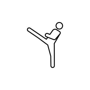 sciken chudan soto uke, karate line icon. Signs and symbols can be used for web, logo, mobile app, UI, UX