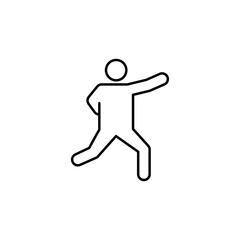 Fototapeta na wymiar ushiro geri keage, karate line icon. Signs and symbols can be used for web, logo, mobile app, UI, UX