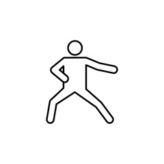 soto mawashi, karate line icon. Signs and symbols can be used for web, logo, mobile app, UI, UX