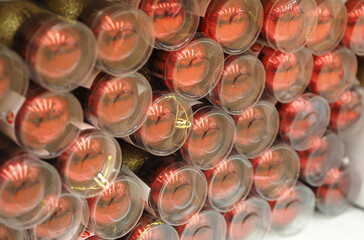 New Year's and Christmas. Festive background from New Year