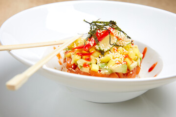 asian dish in the restaurant