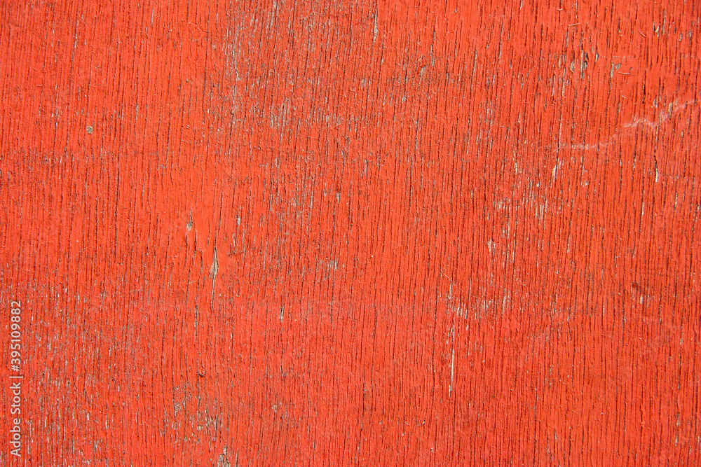 Wall mural red painted wood old texture