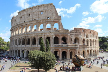 Fototapeta na wymiar Rome Colosseum Ruins exterior