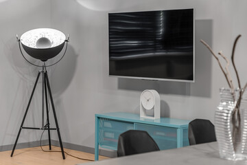 Stylish lamp in tv room