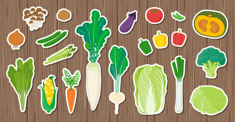 vegetables_line up on the board