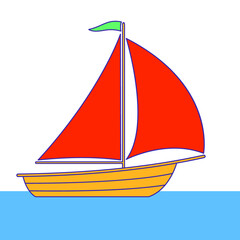 Sailing boat icon