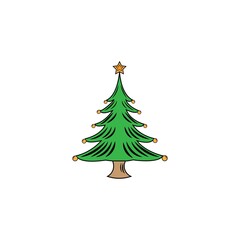 Christmas tree logo icon