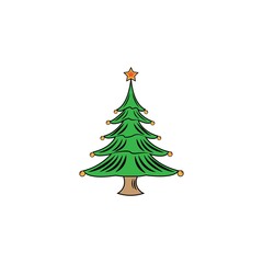 Christmas tree logo icon