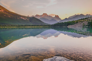 Views of the rockie mountains outside of Canmore, Alberta