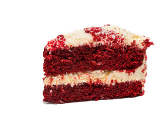 Red Velvet Cake with white background