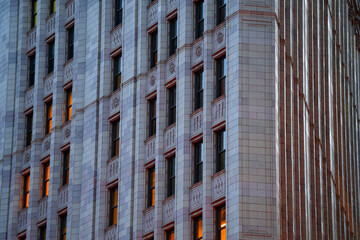 Window facade of a building in Chicago