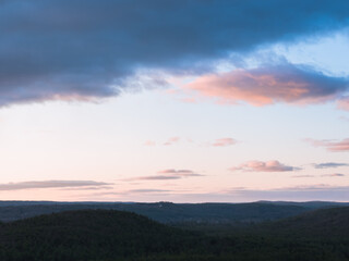 Watching the sun rise from Tully Mountain in Royalston Massachusetts