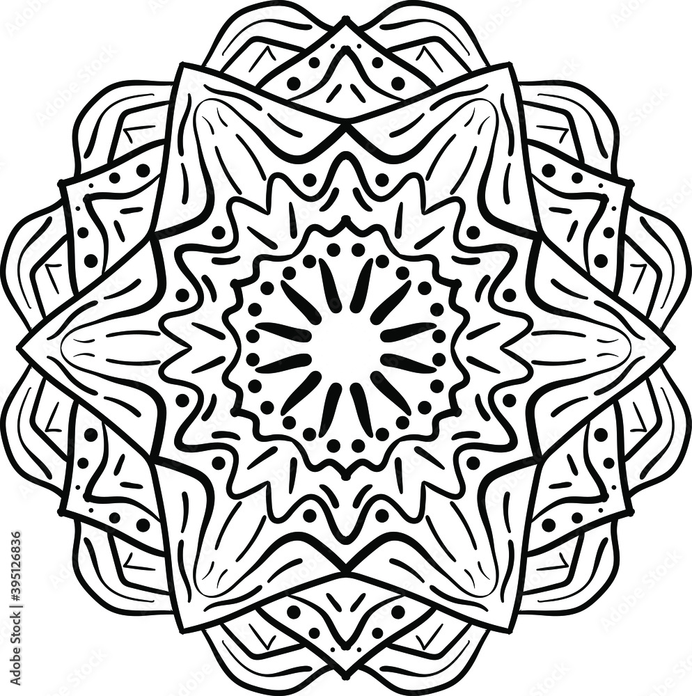 Poster circular pattern in form of mandala for greeting card, case print, etc. abstract patterns. mandala p