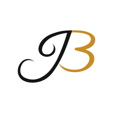 Initial letter bj or jb logo vector design templates