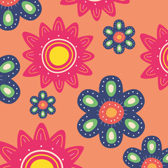 colorful decorative floral elements background