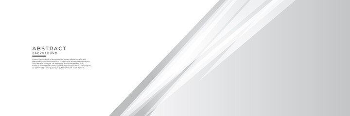 Grey white abstract background geometry shine and layer element vector for presentation design. Vector illustration design for corporate business presentation, banner, cover, web, flyer, card, poster