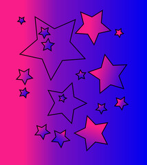 Stars and gradient