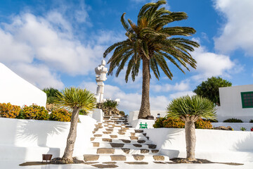  The Monumento al Campesino or Farmer's Monument next to the road in the center of Lanzarote...