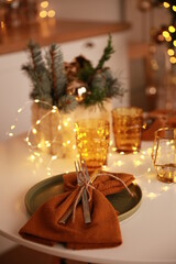 christmas table setting
