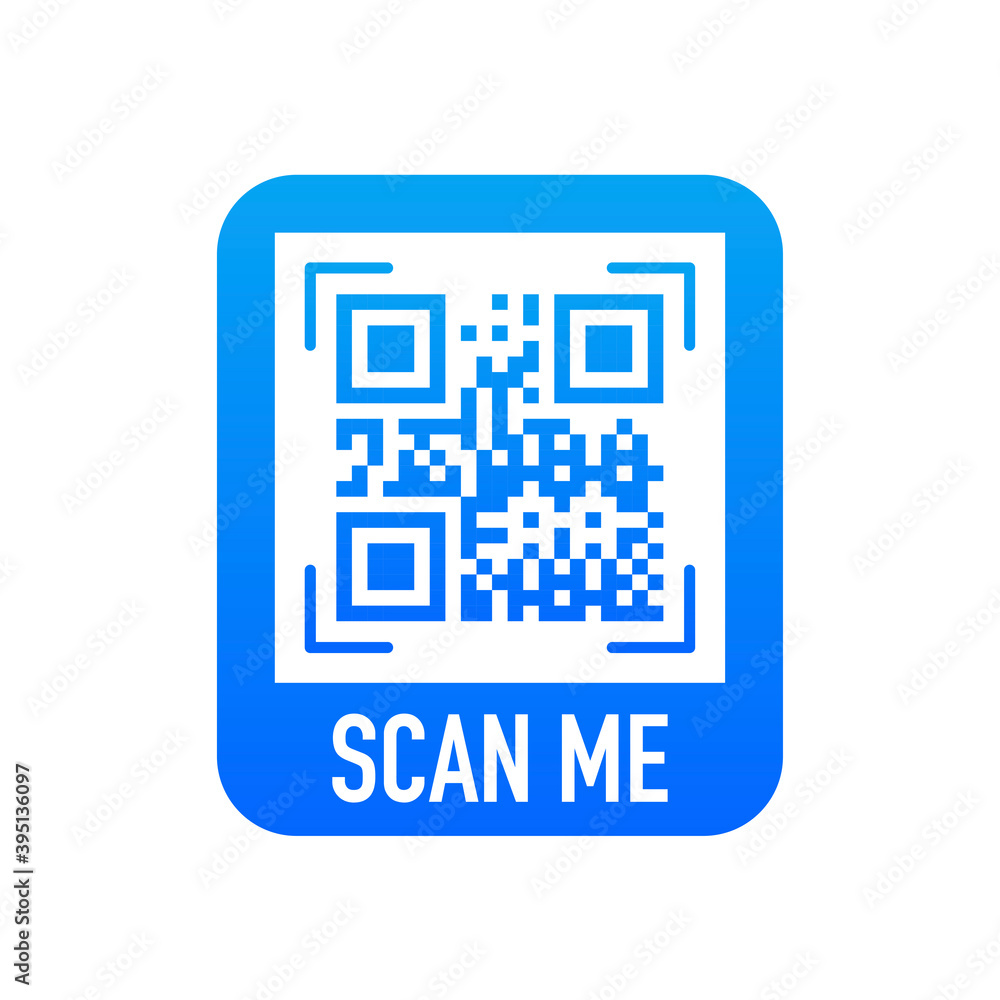 Aufkleber scan me phone tag. information icon vector. bar code icon. vector stock illustration.