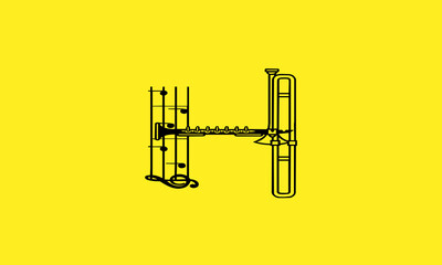 H Saxophone Logo Design 