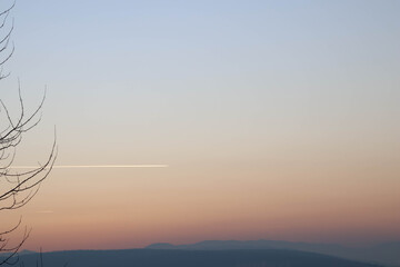 Gold sky during evening with beautiful colors