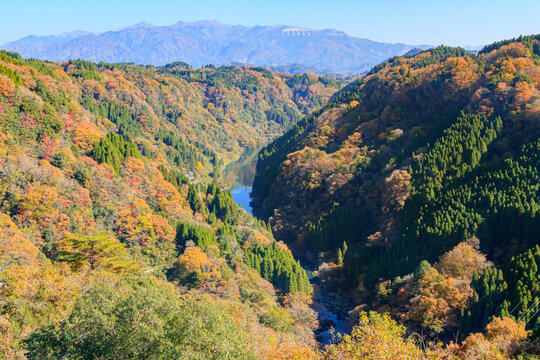 秋の蘇陽峡　熊本県上益城　Autumn Soyo-kyou Kumamoto-ken Kamimashiki-gun