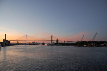 Fototapeta na wymiar Savannah River Silhouette
