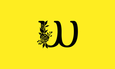 W Flower Logo Design 