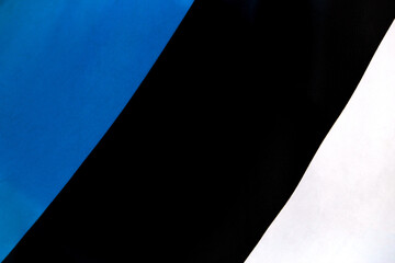 Detail of state flag of Estonia.