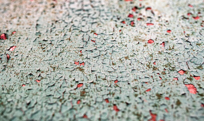 Cracked old paint on the wall. Texture background for design