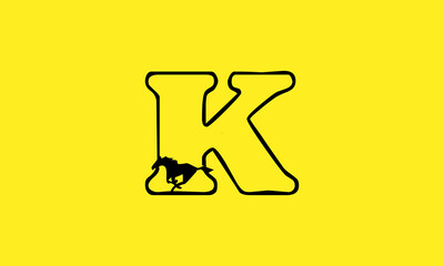 K Horse Logo Design 
