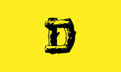 Obraz premium D Wood Logo Design 
