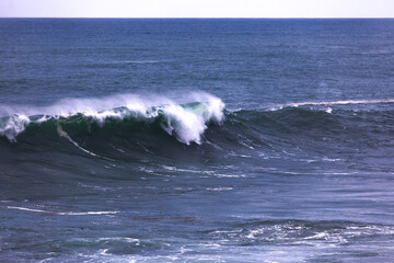 Large waves during a sea storm at the basque coast.
