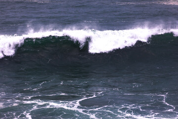 Large waves during a sea storm at the basque coast.