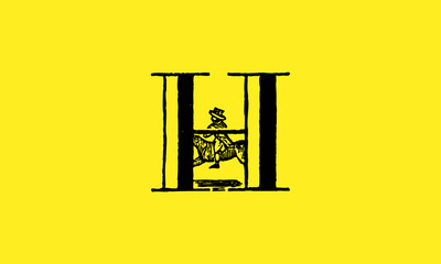 Naklejka premium H Initial, h Letter Design For New Business